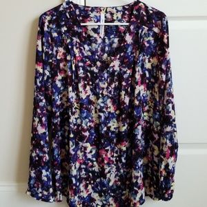 NY Collection Long-sleeved Polyester Top